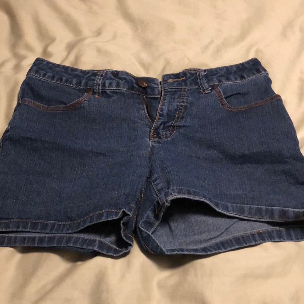 Faded glory dark denim shorts